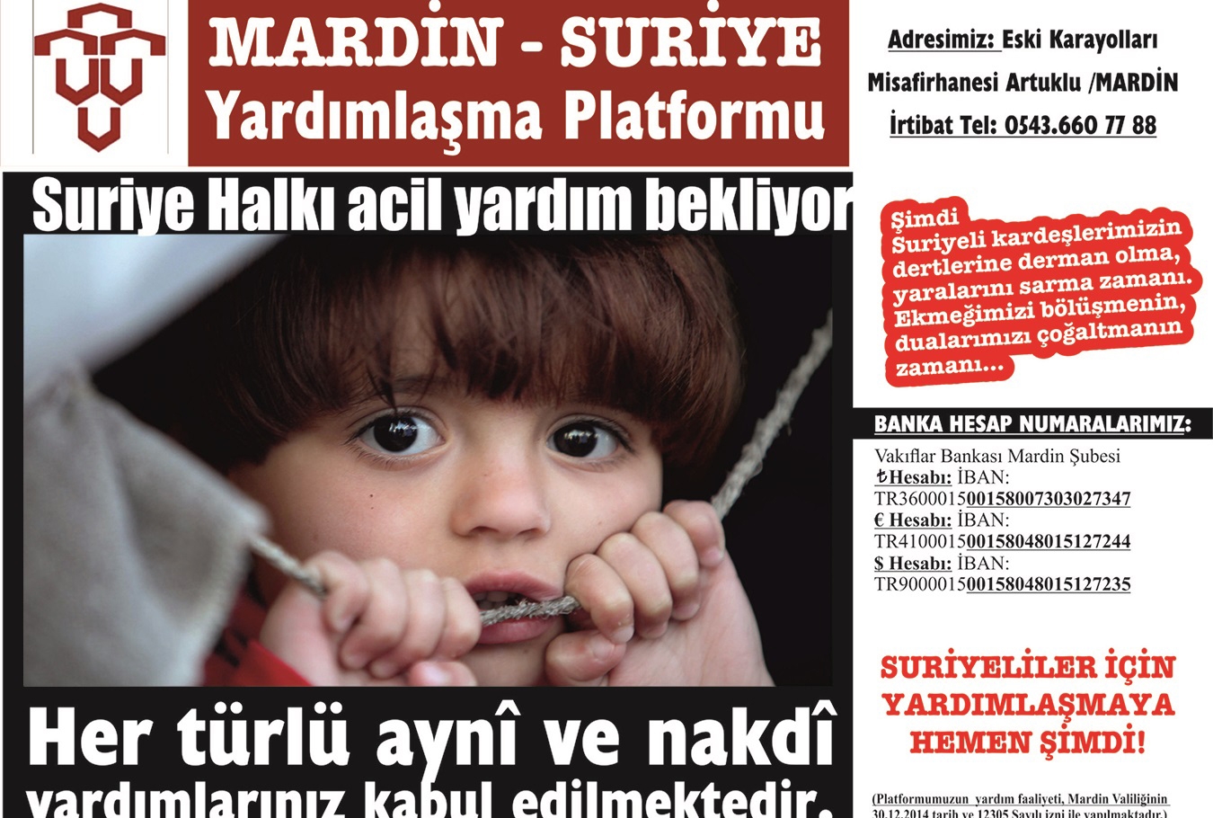 Suriyeliler için acil yardım çağrısı Suriyeliler için acil yardım çağrısı